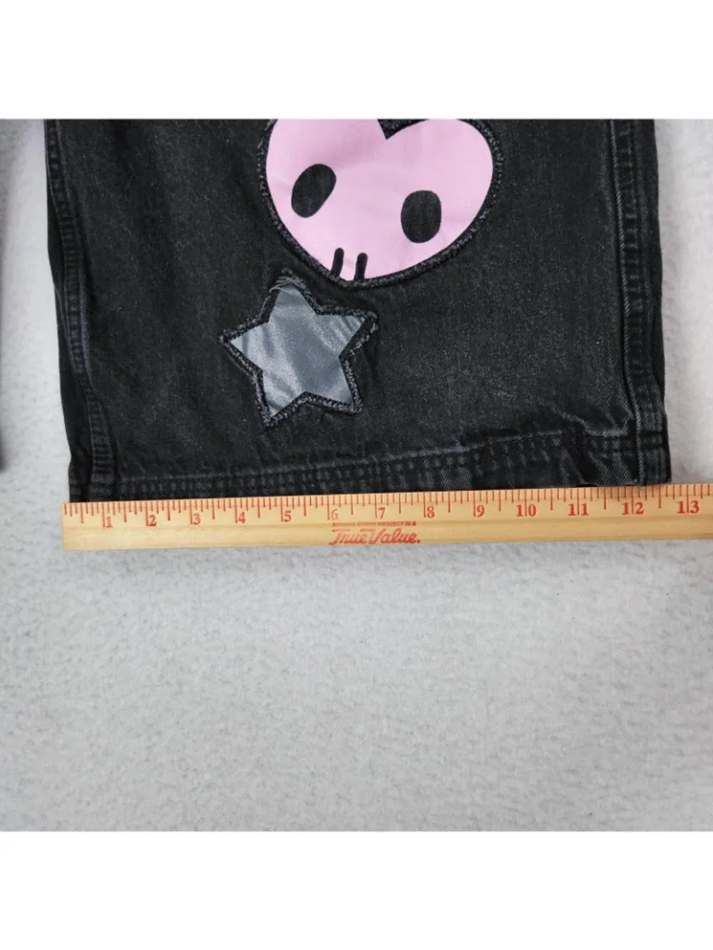 Kuromi By Sanrio Shorts Juniors 9 Black Hello Kitty Hot Topic Long Jean Denim
